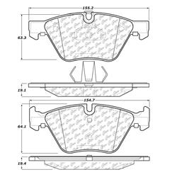 Centric C-Tek Semi-Metallic Brake Pads 102.10610