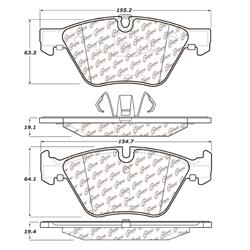Centric C-Tek Semi-Metallic Brake Pads for 2008-2013 128I - 102.10611