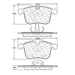 Centric C-Tek Semi-Metallic Brake Pads for 2006-2011 9-3 - 102.12570