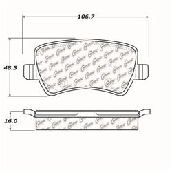 Centric C-Tek Semi-Metallic Brake Pads 102.13070