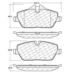 Centric C-Tek Semi-Metallic Brake Pads for 2007-2016 COOPER - 102.13080