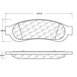 Centric C-Tek Semi-Metallic Brake Pads 102.13340