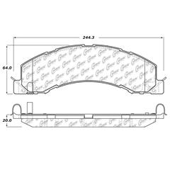 Centric C-Tek Semi-Metallic Brake Pads 102.13350