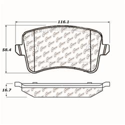 Centric C-Tek Semi-Metallic Brake Pads 102.13860
