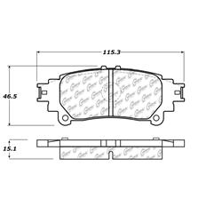 Centric C-Tek Semi-Metallic Brake Pads 102.13910