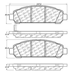 Centric C-Tek Semi-Metallic Brake Pads for 2009-2015 VENZA - 102.14010