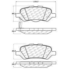 Centric C-Tek Semi-Metallic Brake Pads for 2009-2015 VENZA - 102.14020