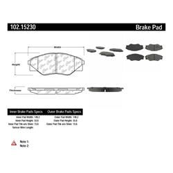 Centric C-Tek Semi-Metallic Brake Pads 102.15230