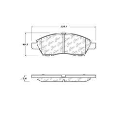 Centric C-Tek Semi-Metallic Brake Pads for 2012-2019 VERSA, 2014-2019 VERSA NOTE - 102.15920
