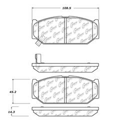 Centric C-Tek Semi-Metallic Brake Pads 102.16140