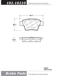 Centric C-Tek Semi-Metallic Brake Pads 102.16210