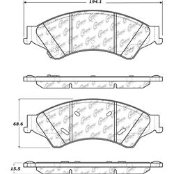 Centric C-Tek Semi-Metallic Brake Pads 102.16760