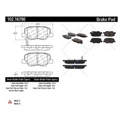 Centric C-Tek Semi-Metallic Brake Pads 102.16790