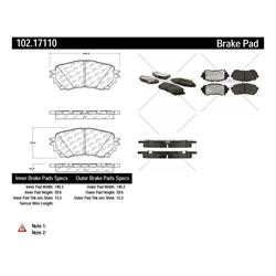 Centric C-Tek Semi-Metallic Brake Pads for 2014-2021 6 - 102.17110