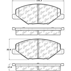 Centric C-Tek Semi-Metallic Brake Pads 102.17760