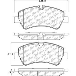 Centric C-Tek Semi-Metallic Brake Pads 102.17860