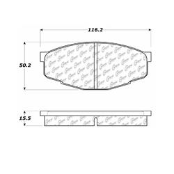 Centric C-Tek Ceramic Brake Pads for 1981-1988 CRESSIDA, 1984-1995 PICKUP - 103.02070