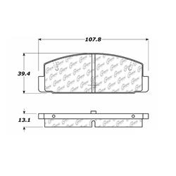 Centric C-Tek Ceramic Brake Pads for 2003-2005 6, 2003 PROTEGE, 1984-1995 RX-7 - 103.03320