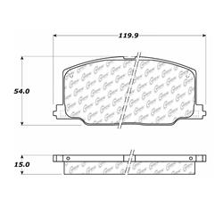 Centric C-Tek Ceramic Brake Pads for 1987-1991 CAMRY, 1988-1993 CELICA, 1990-1991 ES250 - 103.03560