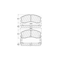 Centric C-Tek Ceramic Brake Pads for 1988-1992 626, MX-6, 1989-1992 PROBE - 103.03990