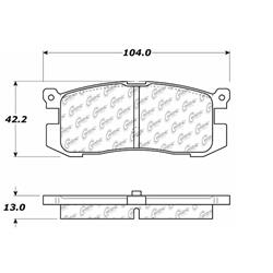 Centric C-Tek Ceramic Brake Pads for 1988-1992 626, MX-6, 1989-1992 PROBE - 103.04000