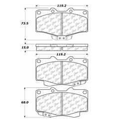 Centric C-Tek Ceramic Brake Pads for 1988-1991 4RUNNER, 1988-1995 PICKUP - 103.04100