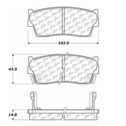 Centric C-Tek Ceramic Brake Pads 103.04180