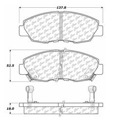 Centric C-Tek Ceramic Brake Pads for 1990-1997 ACCORD, 1997-1999 CL - 103.04650