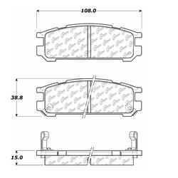 Centric C-Tek Ceramic Brake Pads for 1993-1998 IMPREZA, 1990-1999 LEGACY, 1992-1997 SVX - 103.04710