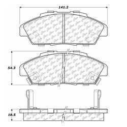 Centric C-Tek Ceramic Brake Pads for 1990-1993 ACCORD - 103.04960