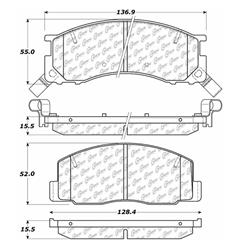 Centric C-Tek Ceramic Brake Pads for 1991-1996 PREVIA - 103.05000