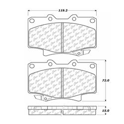 Centric C-Tek Ceramic Brake Pads for 1990-1997 LAND CRUISER, 1996-1997 LX450 - 103.05020