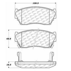 Centric C-Tek Ceramic Brake Pads for 1991-1993 NX, 1991-1994 SENTRA - 103.05100