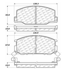 Centric C-Tek Ceramic Brake Pads for 1989-1992 ESPRIT, 1991-1997 PREVIA - 103.05270