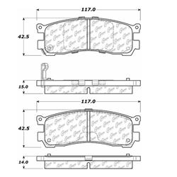 Centric C-Tek Ceramic Brake Pads for 1992-1995 929, 1995-2002 MILLENIA, 1993-1998 MPV - 103.05530