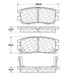 Centric C-Tek Ceramic Brake Pads for 1992-2000 MONTERO - 103.05670