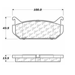Centric C-Tek Ceramic Brake Pads for 1993-1997 PROBE, MX-6, 1993-2002 626 - 103.05840