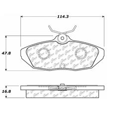 Centric C-Tek Ceramic Brake Pads for 1993-1997 COUGAR, THUNDERBIRD, 1993-1998 MARK VIII - 103.05990