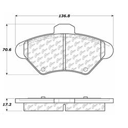 Centric C-Tek Ceramic Brake Pads for 1993-1997 COUGAR, THUNDERBIRD, 1994-1998 MUSTANG - 103.06000
