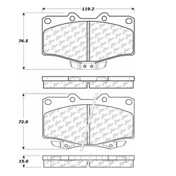 Centric C-Tek Ceramic Brake Pads for 1991-1996 4RUNNER, 1993-1998 T100 - 103.06110
