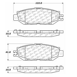 Centric C-Tek Ceramic Brake Pads for 1993-2000 LS400 - 103.06130