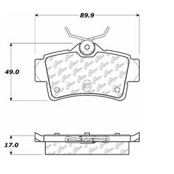 Centric C-Tek Ceramic Brake Pads for 1994-2004 MUSTANG - 103.06270