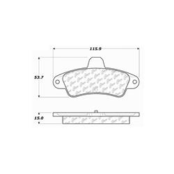 Centric C-Tek Ceramic Brake Pads for 1995-2000 CONTOUR, MYSTIQUE, 1999-2000 COUGAR - 103.06610