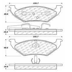 Centric C-Tek Ceramic Brake Pads for 1992-1995 CROWN VICTORIA, GRAND MARQUIS, 1990-1995 TOWN CAR - 103.06620