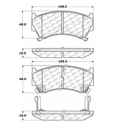 Centric C-Tek Ceramic Brake Pads for 1995-1998 200SX, 1995-1999 SENTRA - 103.06680