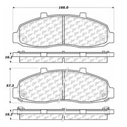 Centric C-Tek Ceramic Brake Pads for 2002 BLACKWOOD, 1997-2003 F-150, 2004 F-150 HERITAGE - 103.06790