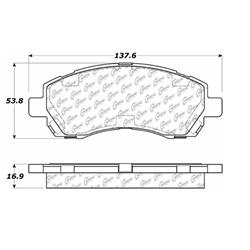 Centric C-Tek Ceramic Brake Pads for 1997-2001 IMPREZA, 1997-2000 LEGACY - 103.07220