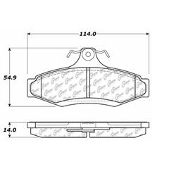 Centric C-Tek Ceramic Brake Pads for 1999-2002 NUBIRA, LEGANZA, 1997-2004 DIAMANTE - 103.07240