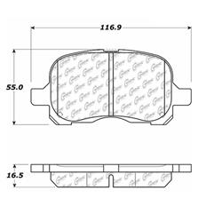 Centric C-Tek Ceramic Brake Pads for 1998-2002 COROLLA, PRIZM - 103.07410