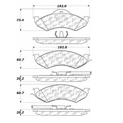 Centric C-Tek Ceramic Brake Pads for 1999 DAKOTA, 1998-1999 DURANGO - 103.07460